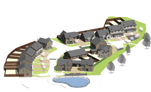 Siteplan for proposed development of 21 homes to be built by Concert Living in Clitheroe