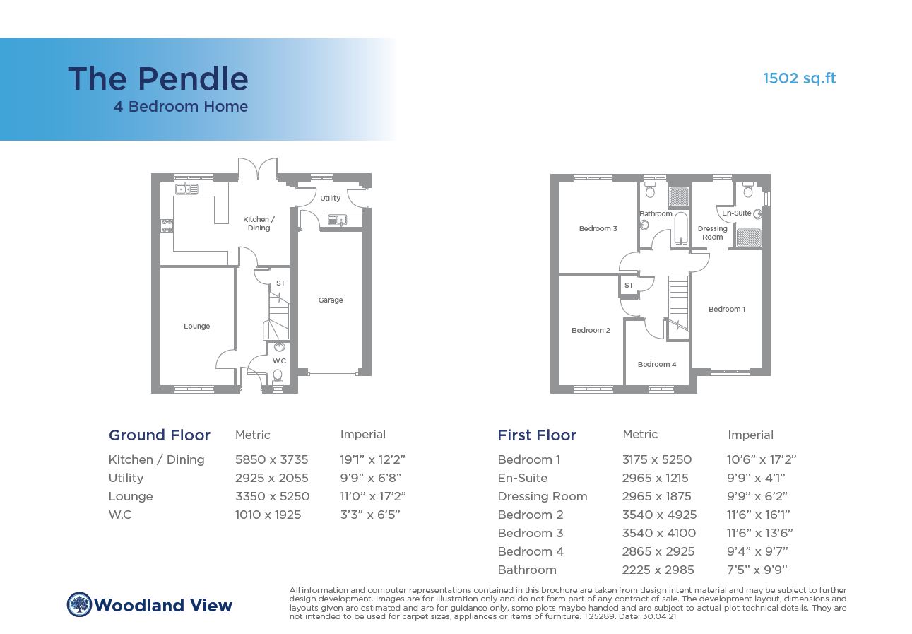 The Pendle Floorplan With Measurements