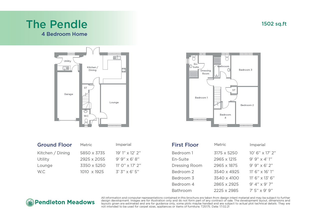 The Pendle Floorplan With Measurments