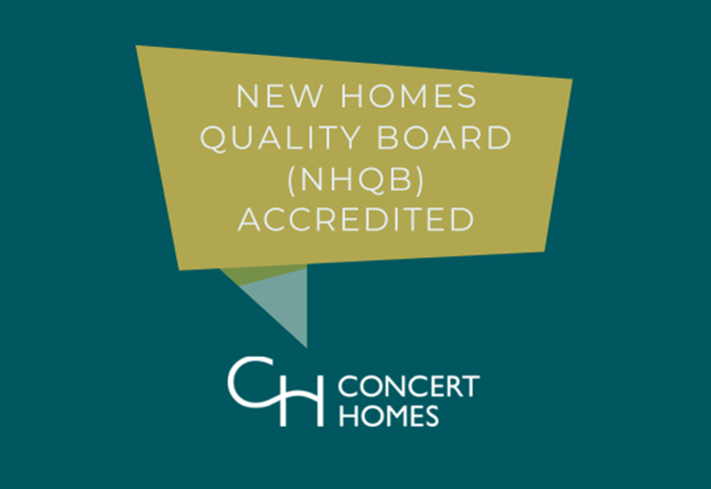 Concert Homes Awarded New Homes Quality Board (NHQB) Accreditation